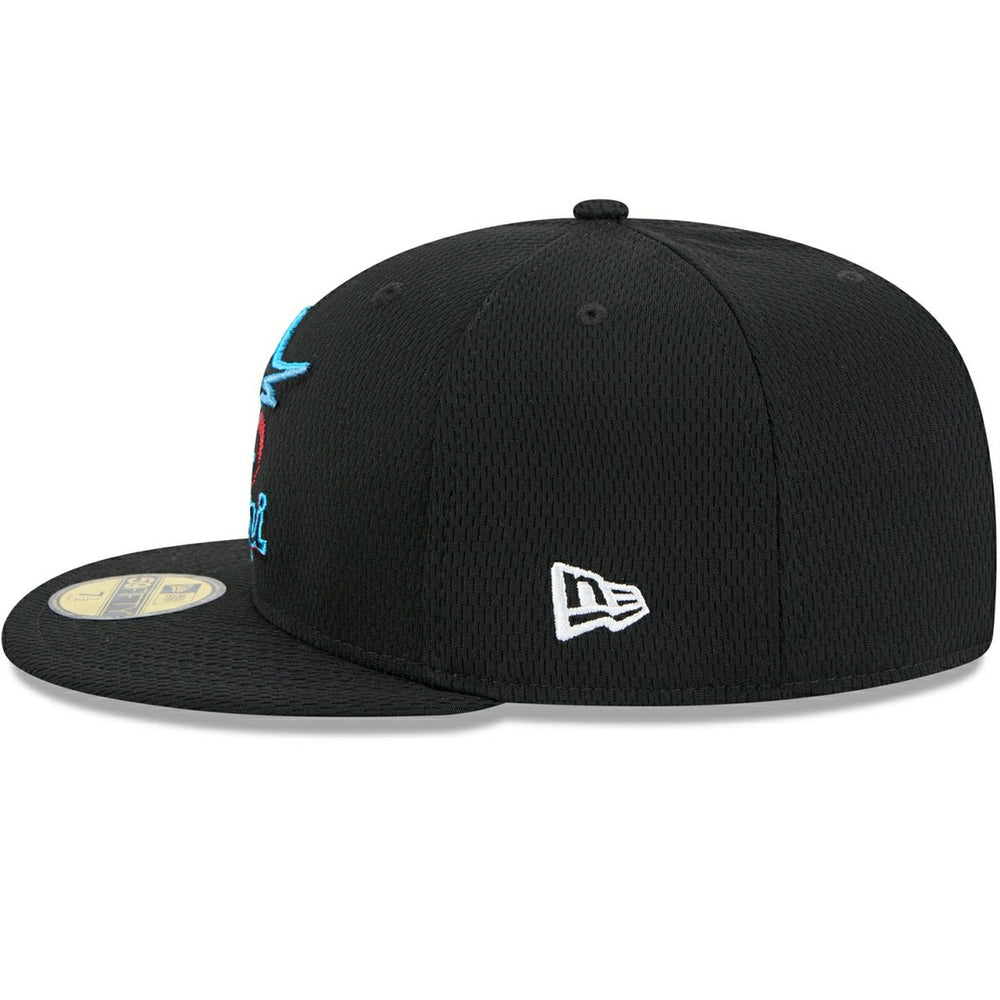 Miami Marlins 2025 MLB Clubhouse 59FIFTY Fitted Cap Black Taass US