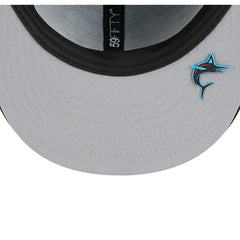 Miami Marlins 2025 MLB Clubhouse 59FIFTY Fitted Cap Black Taass US