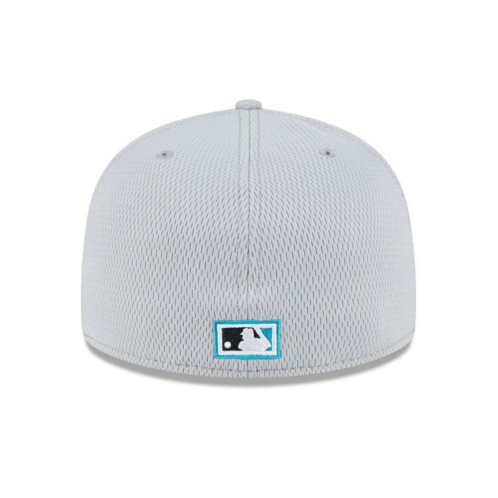 Miami Marlins 2025 MLB Authentic Clubhouse Cooperstown 59FIFTY Fitted Cap Gray Classic