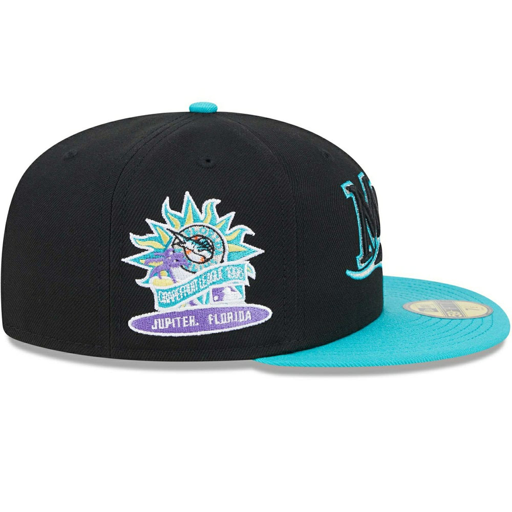 Florida Marlins Retro 1996 Spring Training New Era 59FIFTY Fitted Cap Black Taass for sale