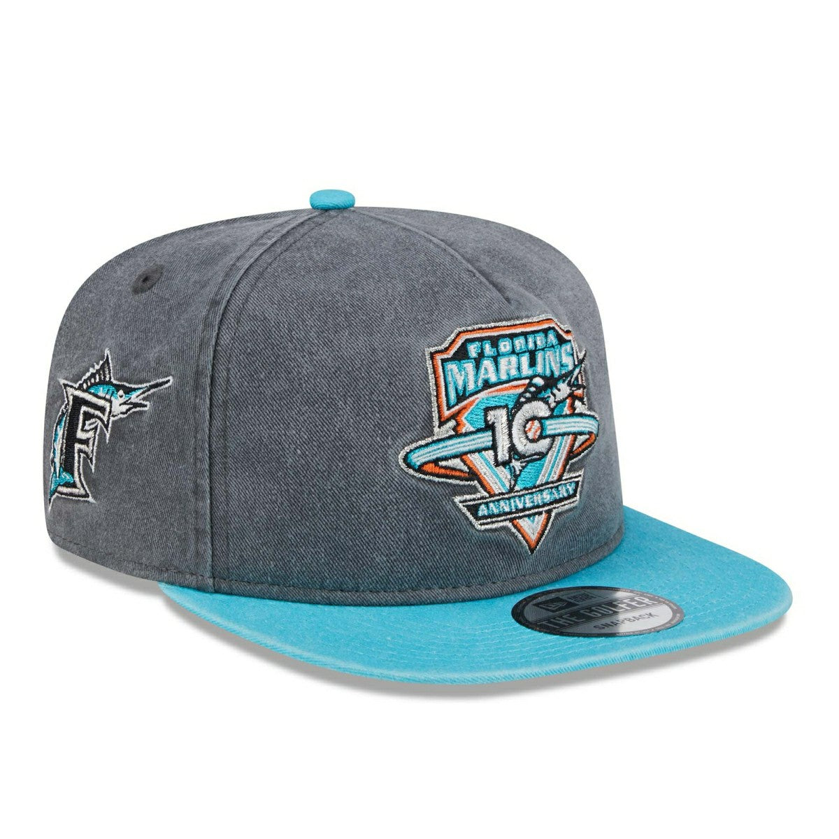 Miami Marlins 10th Anniversary Pigment Dyed New Era Golfer Snapback MLB Cap Taass US