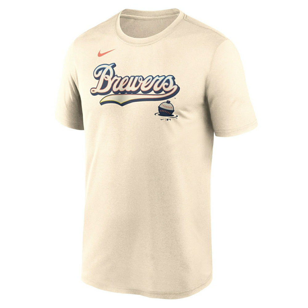 Milwaukee Brewers City Connect Legend MLB T-Shirt Natural Taass for sale