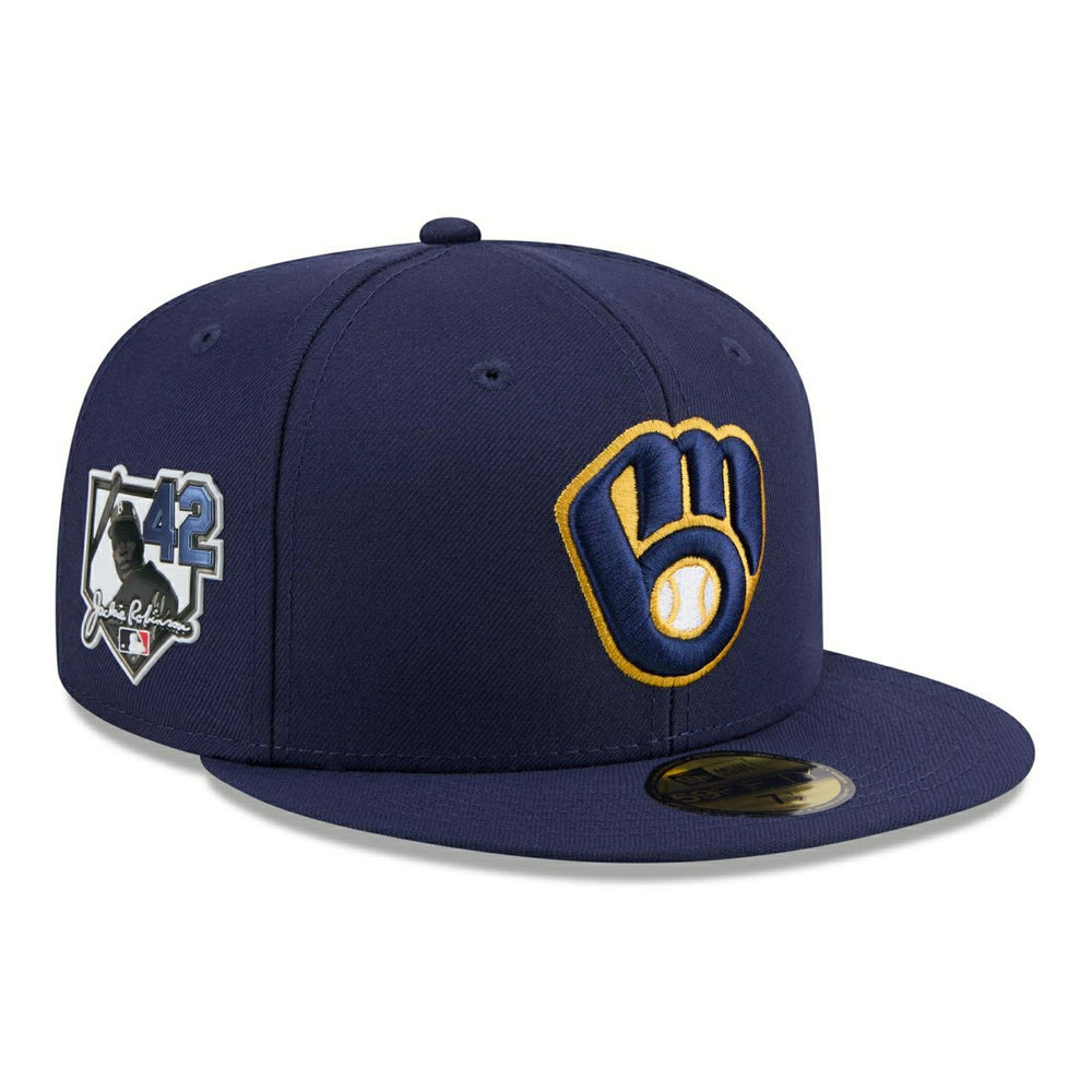 Milwaukee Brewers 2026 Jackie Robinson Day 59FIFTY Fitted Cap Navy Taass for sale