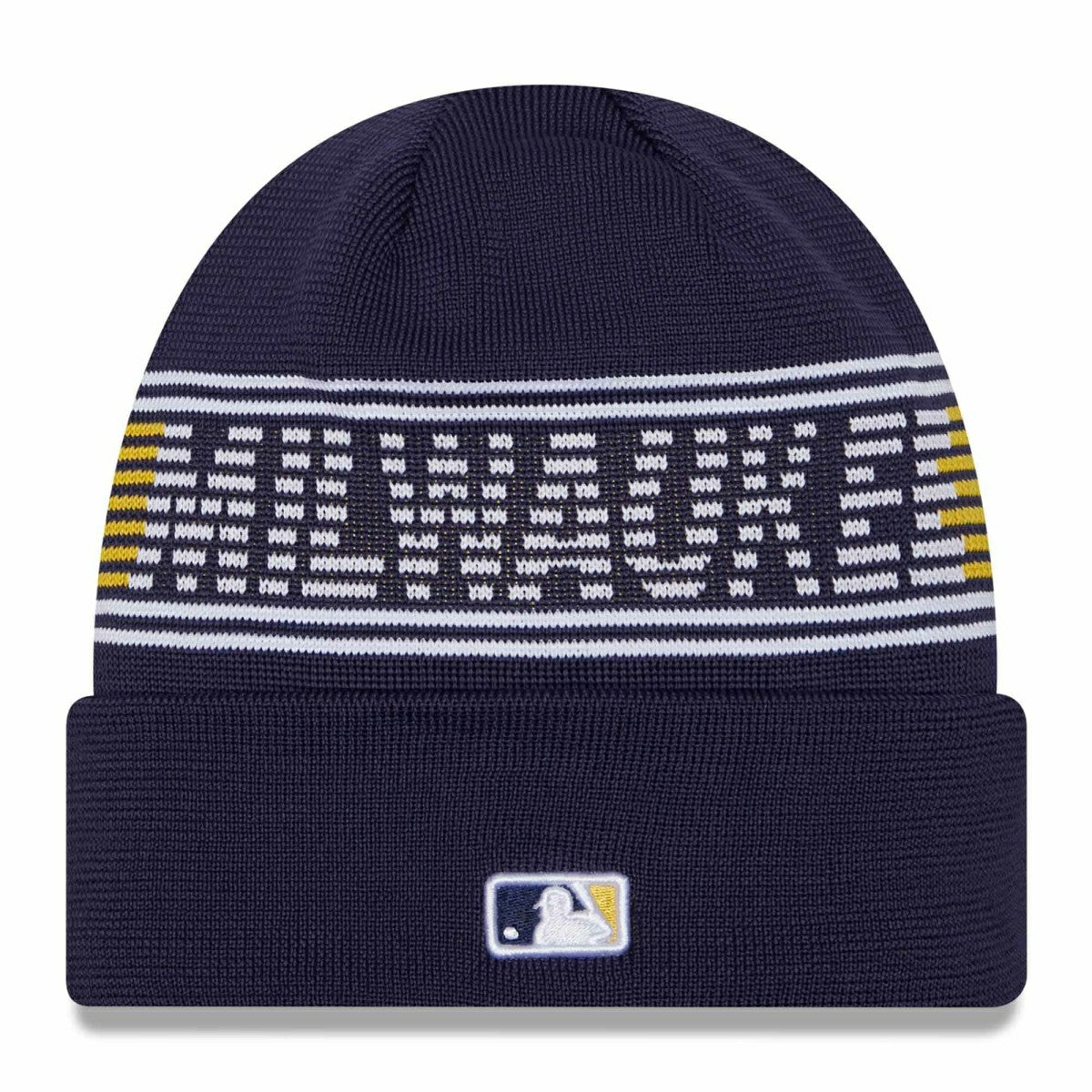 Milwaukee Brewers Authentic 2024 MLB Clubhouse New Era Beanie Knit Taass for sale