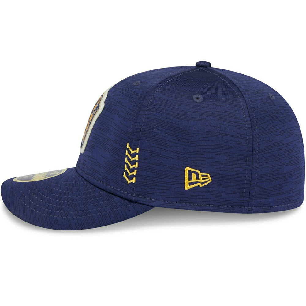 Milwaukee Brewers 2024 MLB Clubhouse New Era Low Profile 59FIFTY Fitted Cap Navy Lifestyle