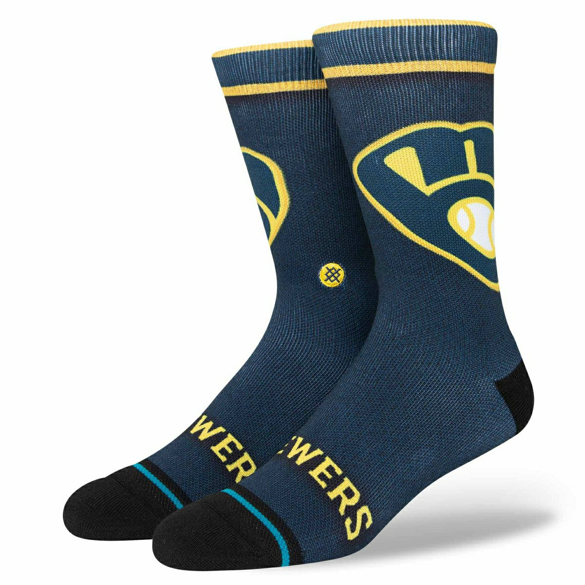 Milwaukee Brewers MLB Batting Practice Stance Crew Socks Fashion
