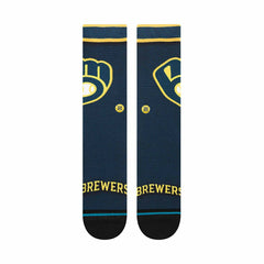 Milwaukee Brewers MLB Batting Practice Stance Crew Socks Fashion