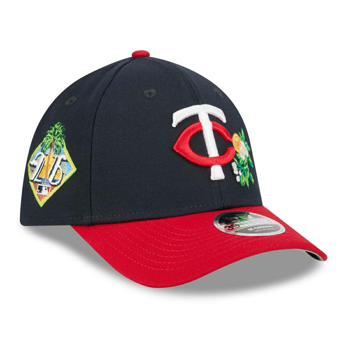Minnesota Twins 2026 MLB Spring Training 39THIRTY M-Crown Flex Cap Navy Taass sale