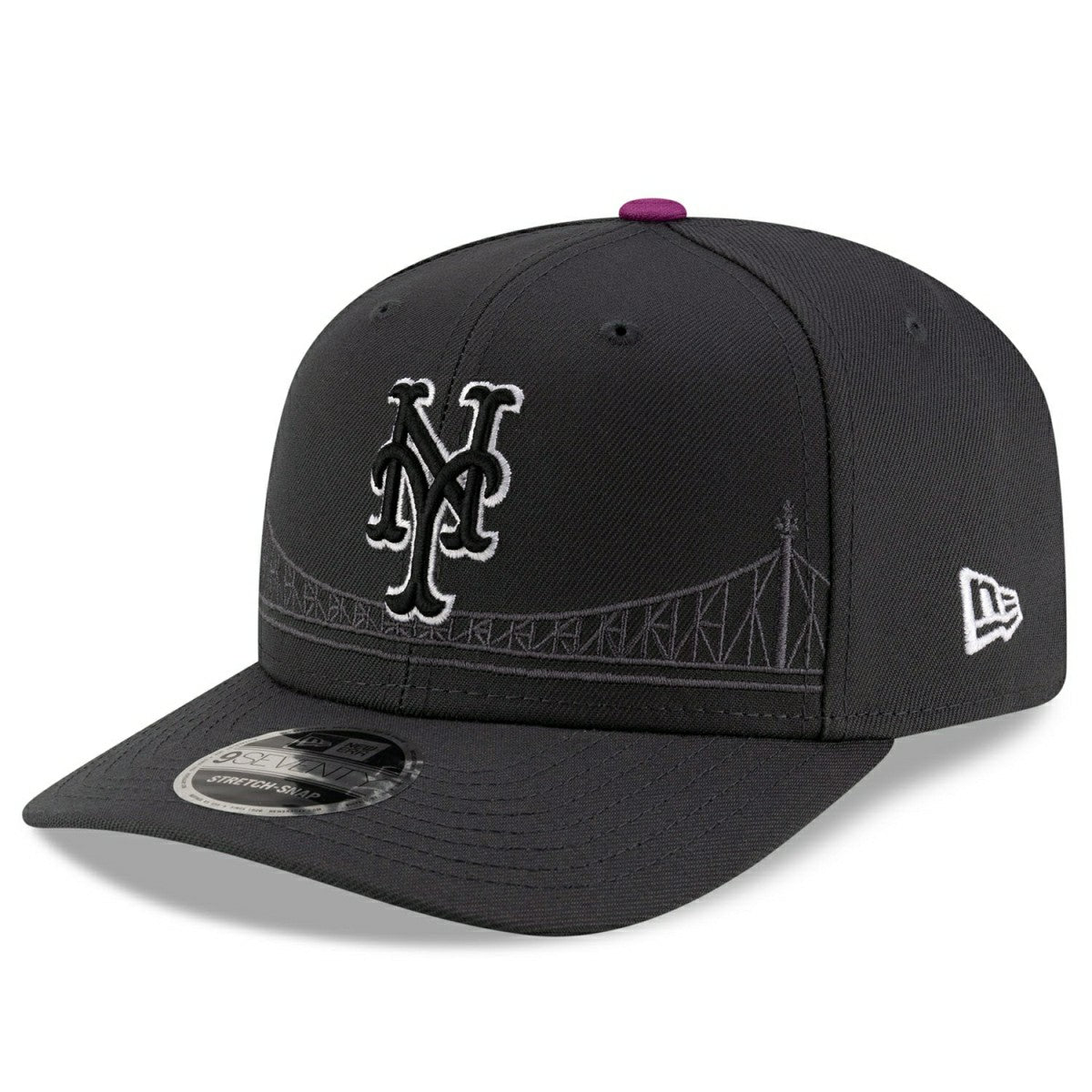 New York Mets Official MLB City Connect Stretch-Snap 9SEVENTY Snapback Cap Gray Taass for sale
