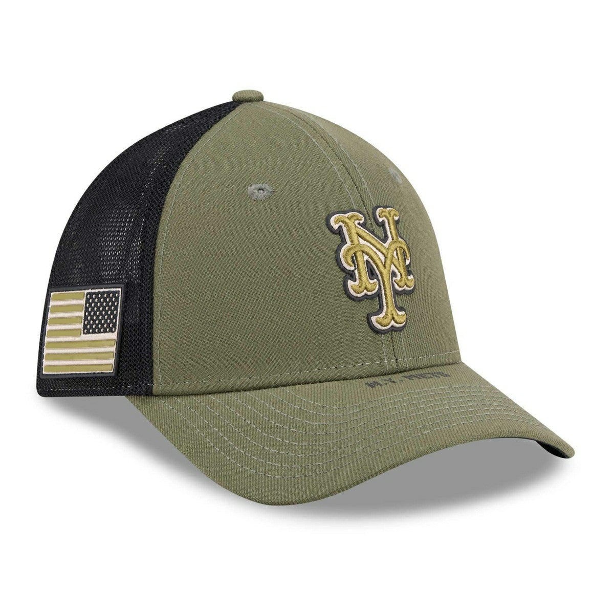 New York Mets 2026 MLB Armed Forces 39THIRTY M-Crown Flex Cap Olive Taass US