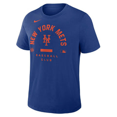 New York Mets Early Work 2026 MLB Authentic Tri-Blend T-Shirt Blue Taass US