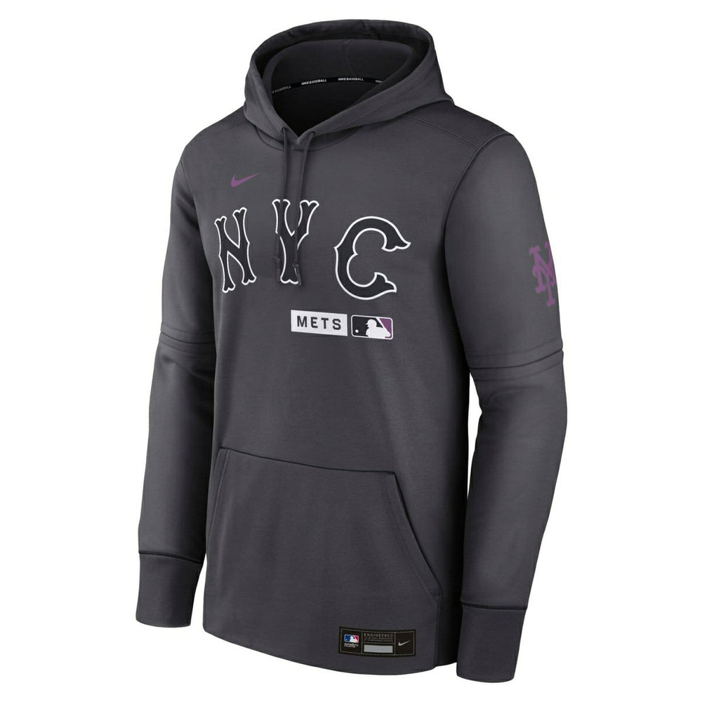 New York Mets City Connect 2026 MLB Authentic Therma Hoodie Anthracite Taass sale