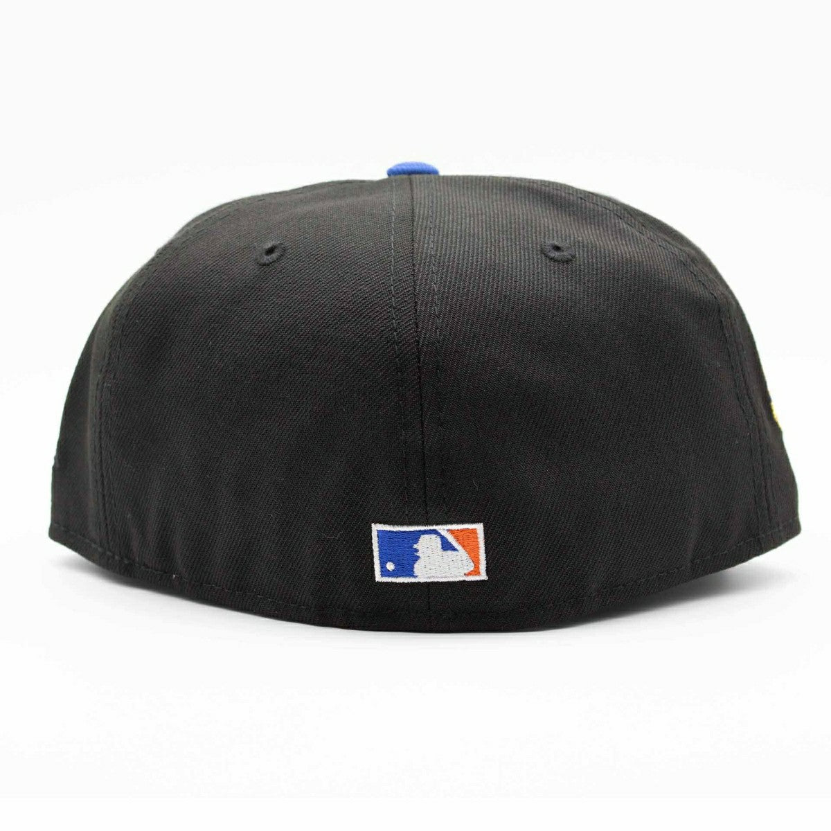 New York Mets Mr. Met 50th Anniversary 59FIFTY Fitted MLB Cap Black/Blue Lifestyle