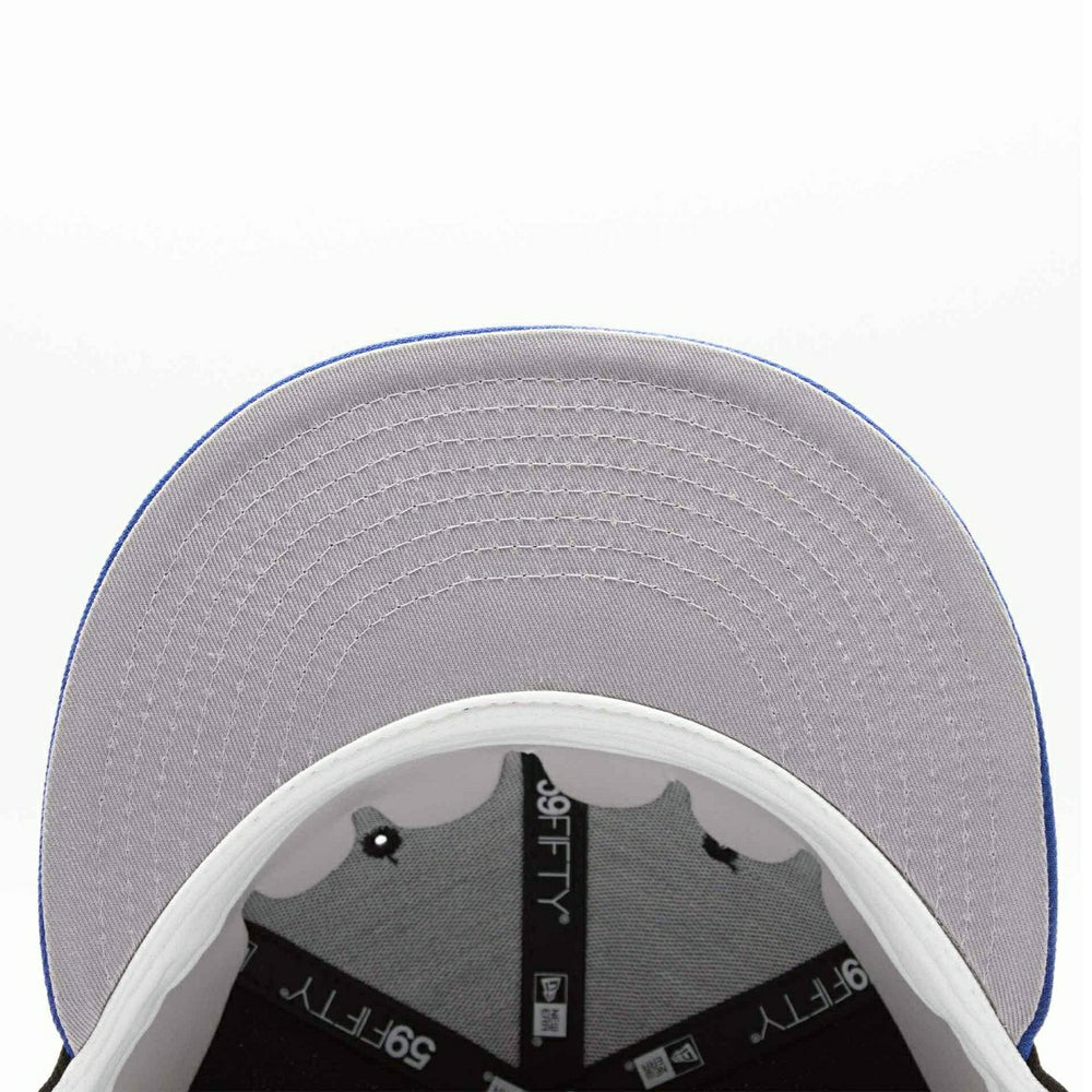 New York Mets Mr. Met 50th Anniversary 59FIFTY Fitted MLB Cap Black/Blue Lifestyle
