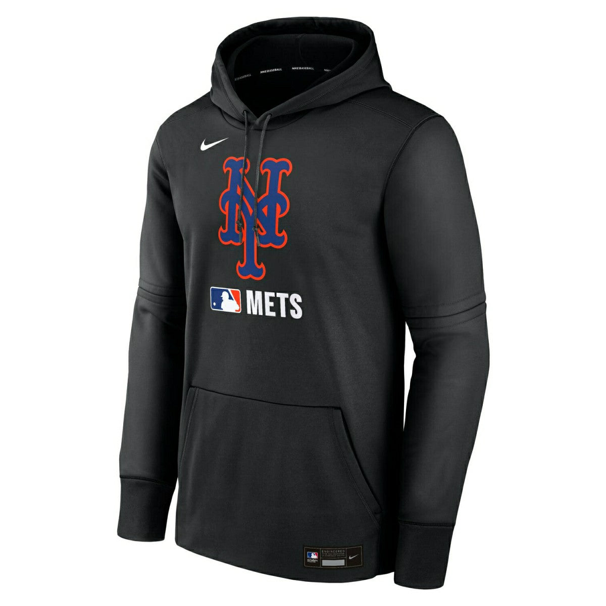 New York Mets 2025 MLB Authentic Performance Therma Hoodie Black Fashion