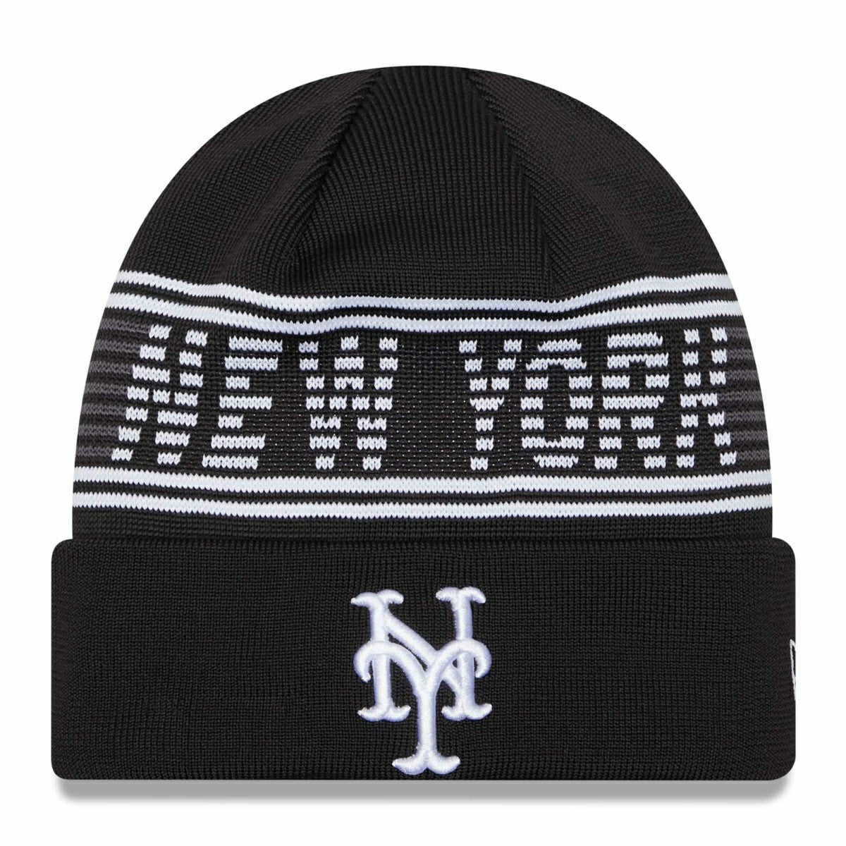 New York Mets Black Colorway 2024 MLB Clubhouse New Era Beanie Knit Fashion