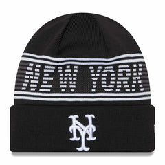 New York Mets Black Colorway 2024 MLB Clubhouse New Era Beanie Knit Fashion