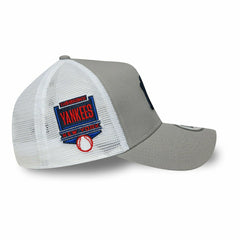 New York Yankees Side Patch Trucker Adjustable MLB Cap Grey Fashion