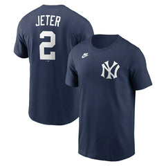 Derek Jeter #2 New York Yankees Cooperstown MLB T-Shirt Navy Classic