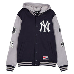 New York Yankees Full Snap Patch Jacket Navy/Gray Taass US
