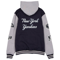 New York Yankees Full Snap Patch Jacket Navy/Gray Taass US
