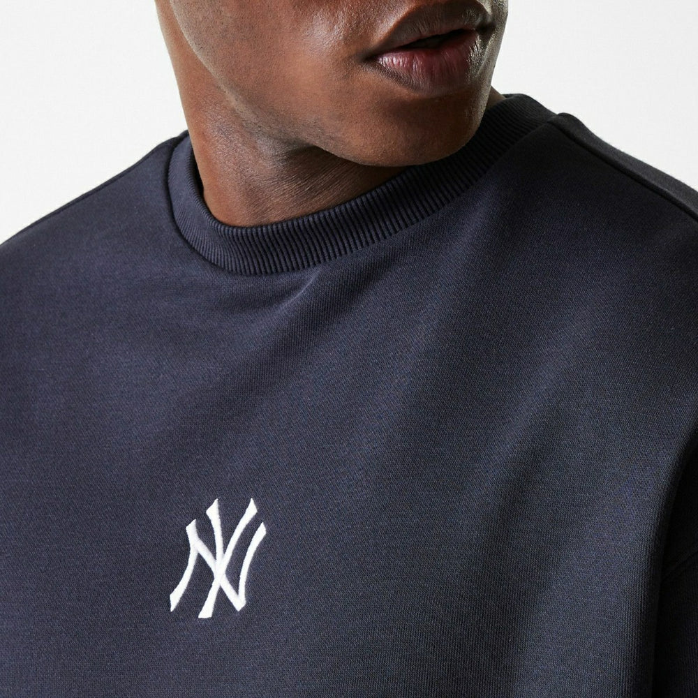 New York Yankees Small Logo Crewneck MLB Sweatshirt Navy Lifestyle