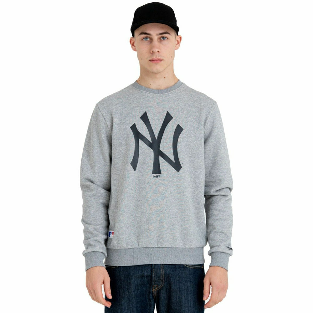 New York Yankees Logo Crewneck MLB Sweatshirt Grey Taass US