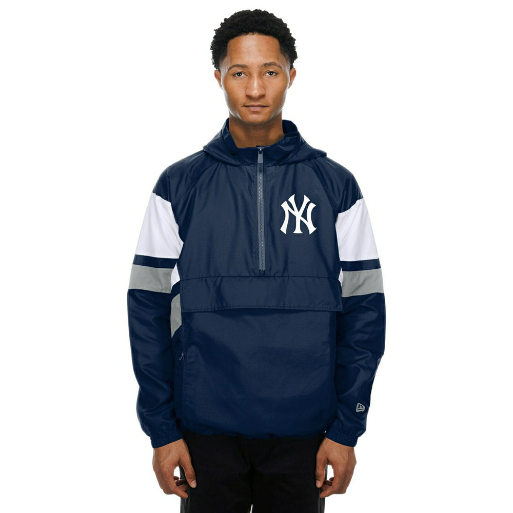 New York Yankees MLB Quarter Zip Windbreaker Jacket Navy Taass US