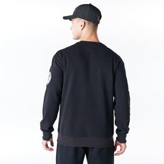 New York Yankees Tartan Infill MLB Crewneck Sweater Black Classic