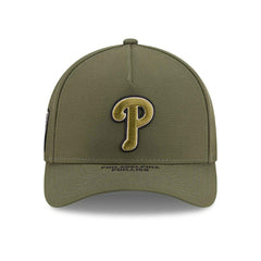 Philadelphia Phillies 2026 MLB Armed Forces 9FORTY M-Crown A-Frame Adjustable Cap Olive Taass sale