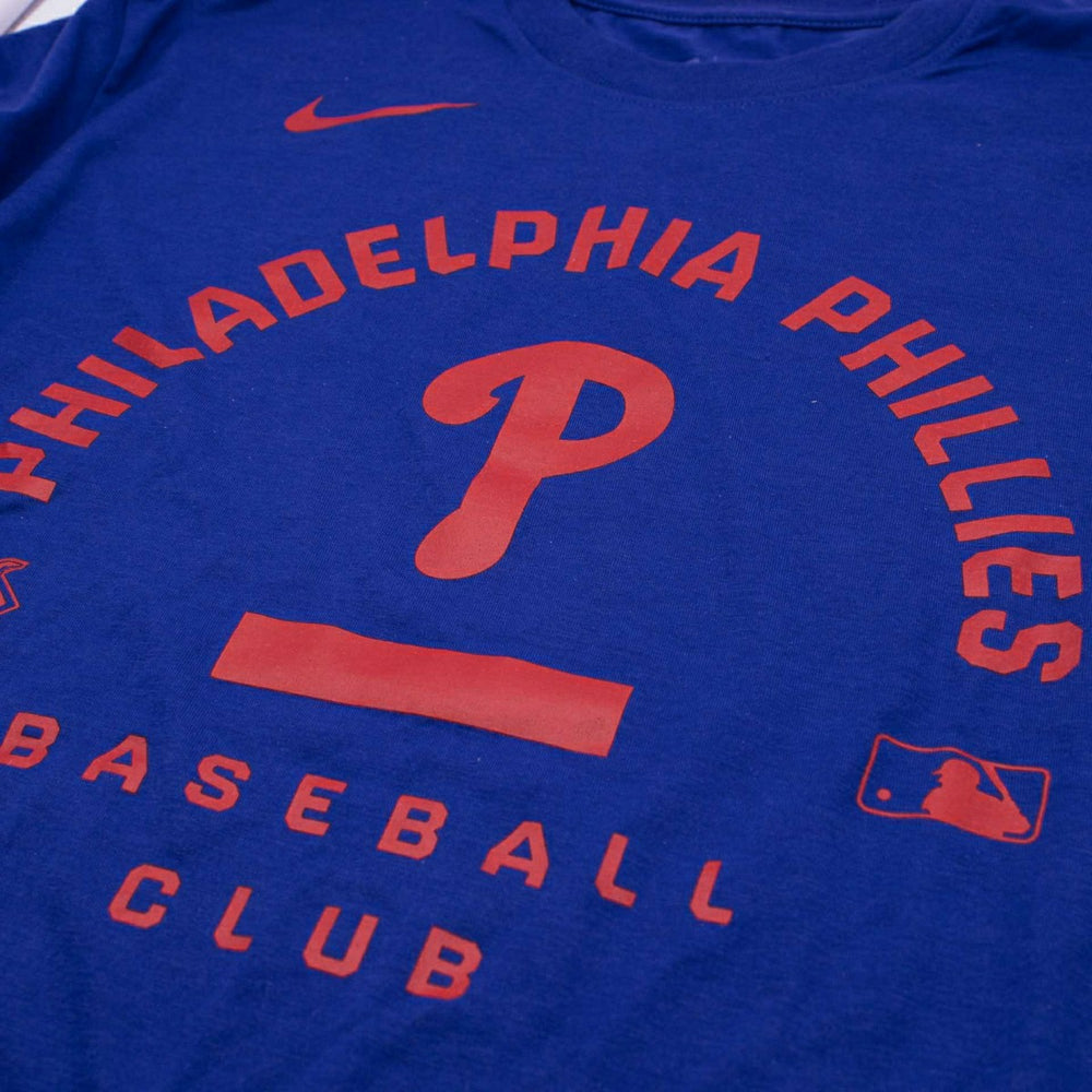 Philadelphia Phillies Early Work 2026 MLB Authentic Tri-Blend T-Shirt Blue Taass US