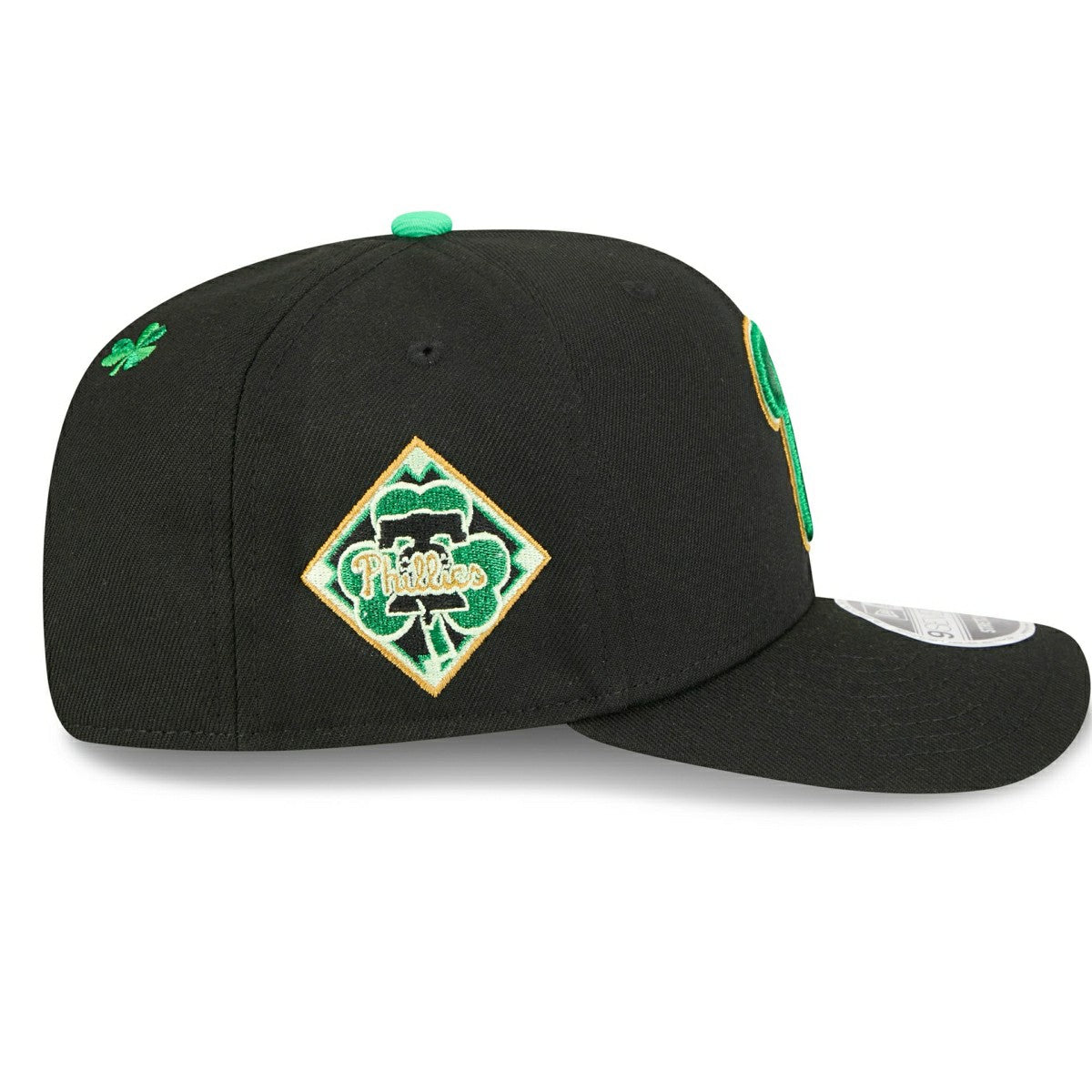 Philadelphia Phillies 2026 St. Patrick's Day 9SEVENTY Stretch-Snap MLB Cap Black Lifestyle