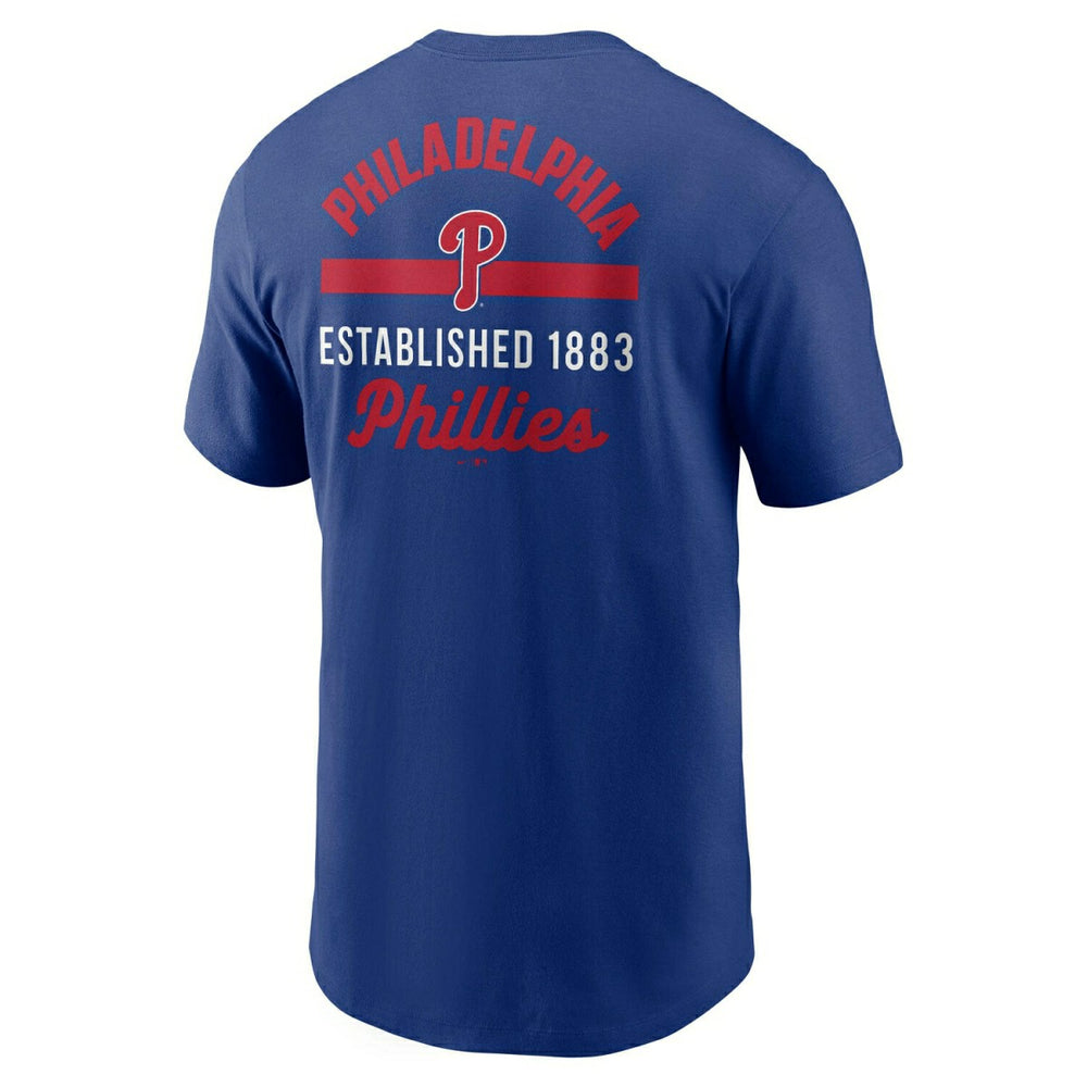 Philadelphia Phillies 2-Hit Nike Cotton T-Shirt Blue Fashion
