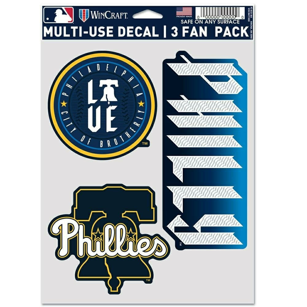 Philadelphia Phillies City Connect Multi-Use MLB Decals Set (3 Pcs.) Classic