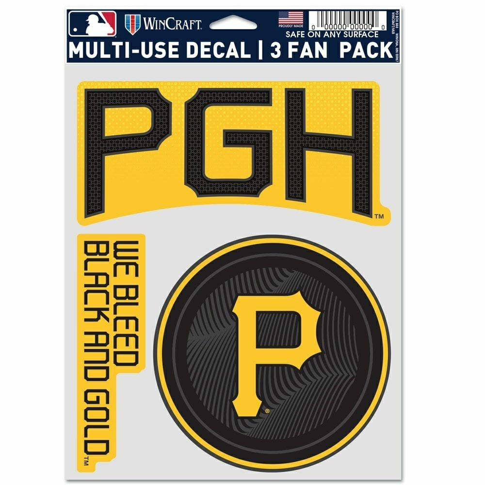 Pittsburgh Pirates City Connect Multi-Use MLB Decals Set (3 Pcs.) Taass for sale