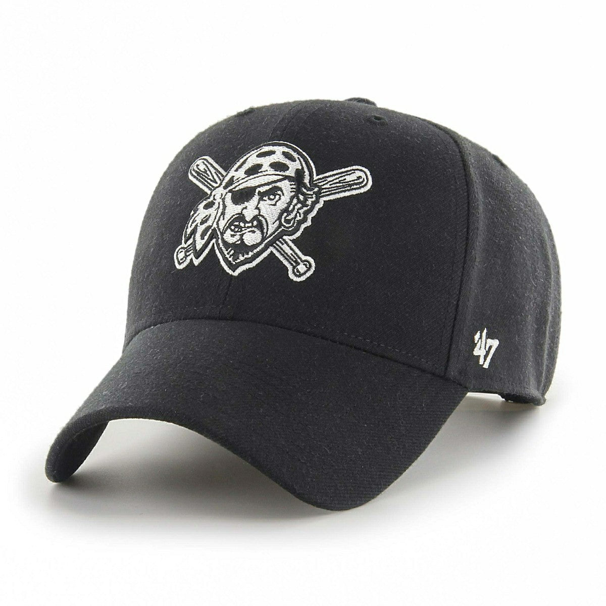 Pittsburgh Pirates Black & White '47 MVP Adjustable MLB Cap Taass sale