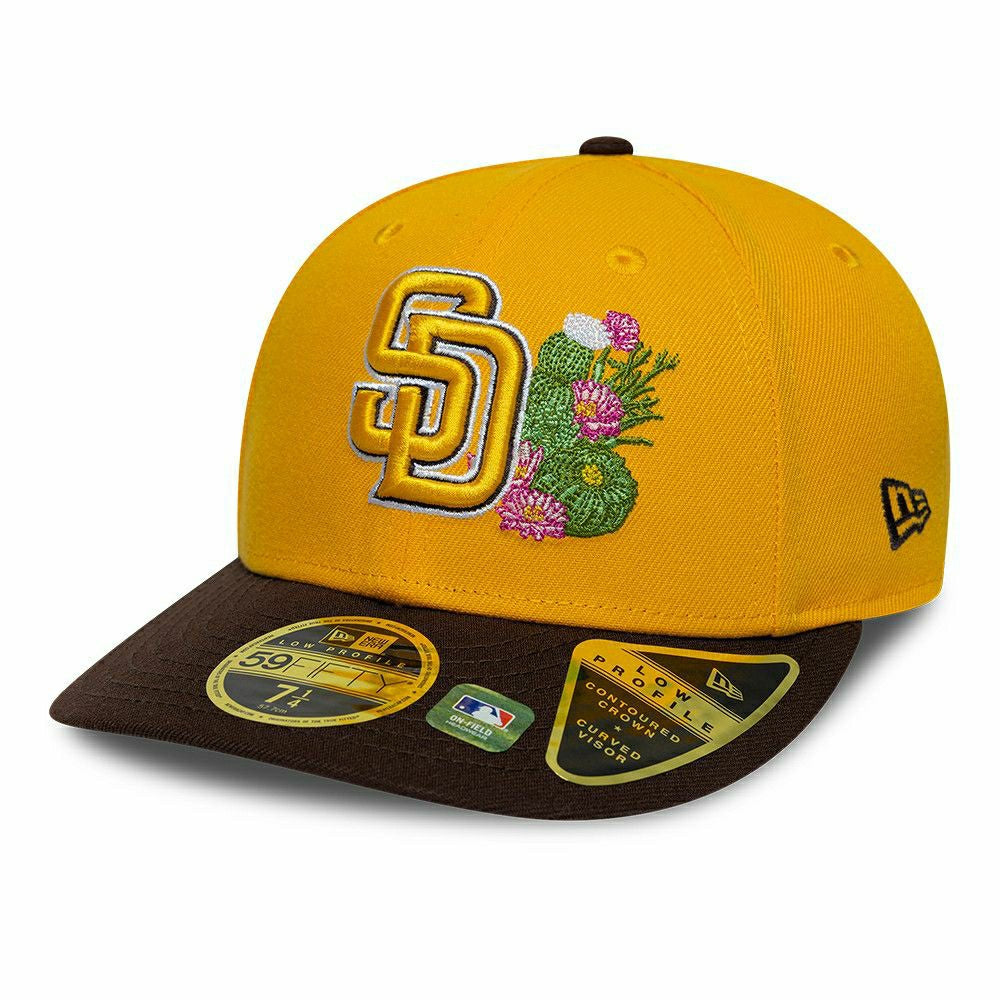 San Diego Padres 2026 MLB Authentic Spring Training 59FIFTY Low Profile Cap Yellow Lifestyle