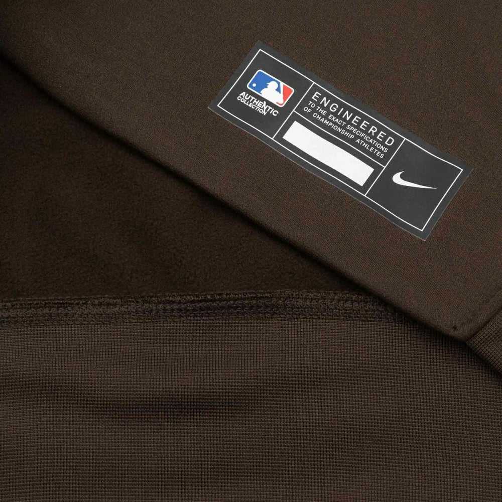 San Diego Padres 2025 MLB Authentic Performance Therma Hoodie Brown Taass US