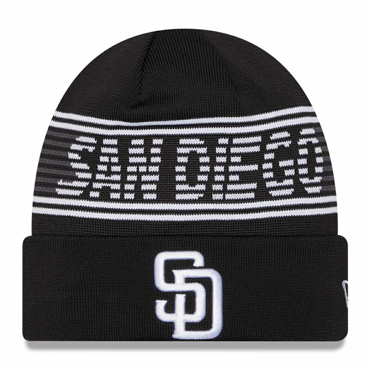 San Diego Padres Black Colorway 2024 MLB Clubhouse New Era Beanie Knit Classic