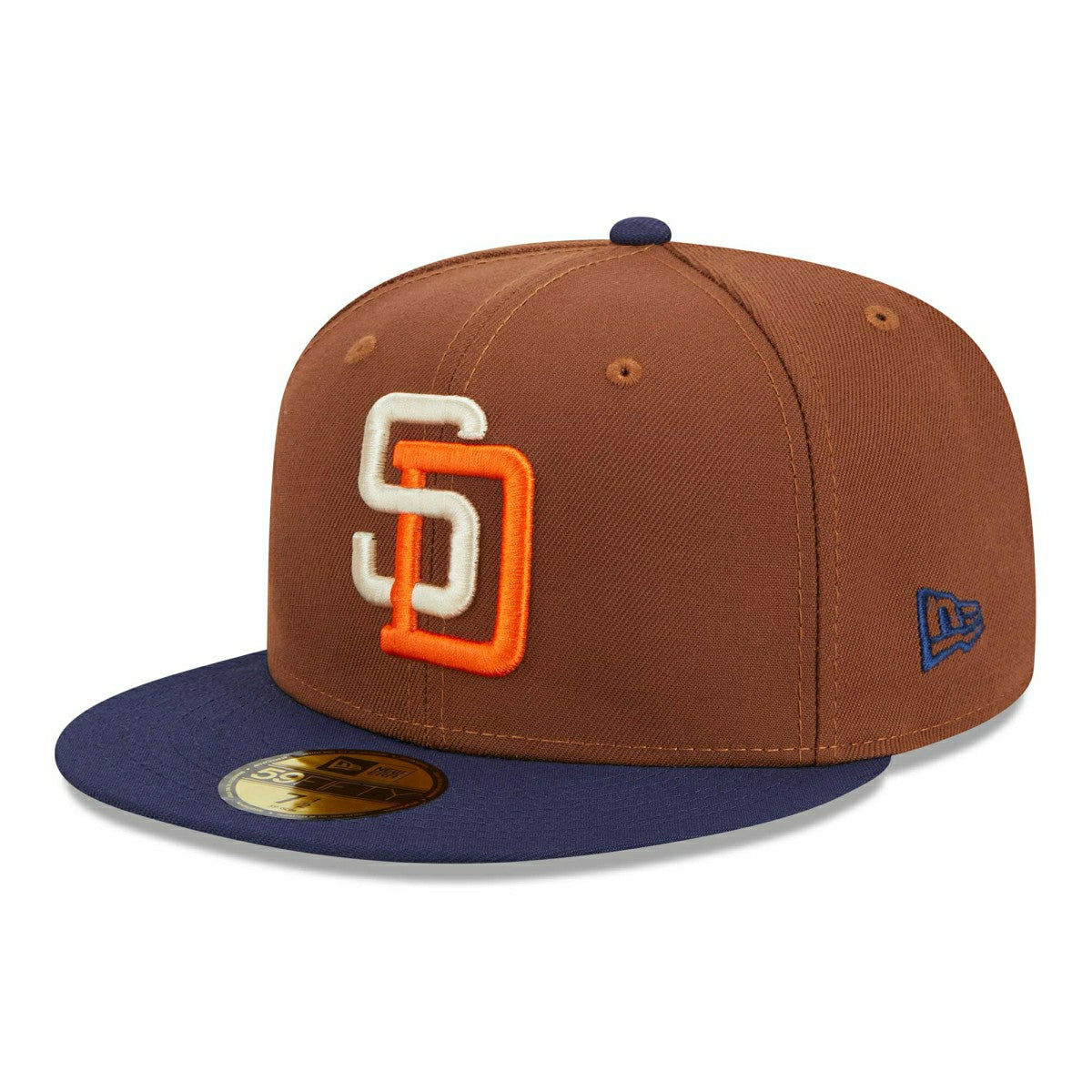 San Diego Padres Harvest New Era 59FIFTY Fitted MLB Cap Brown Taass for sale