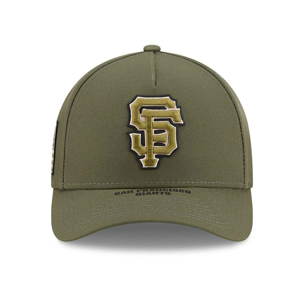San Francisco Giants 2026 MLB Armed Forces 9FORTY M-Crown A-Frame Adjustable Cap Olive Classic