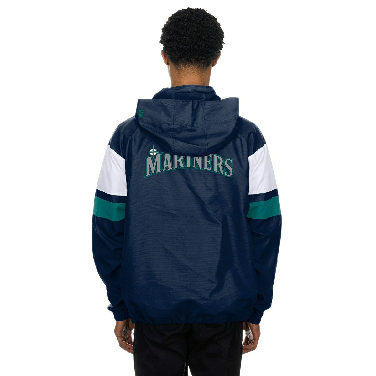 Seattle Mariners MLB Quarter Zip Windbreaker Jacket Navy Taass US