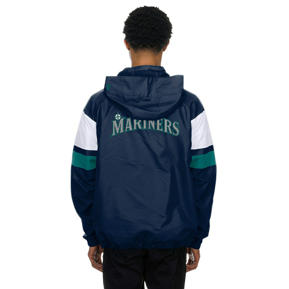 Seattle Mariners MLB Quarter Zip Windbreaker Jacket Navy Taass US