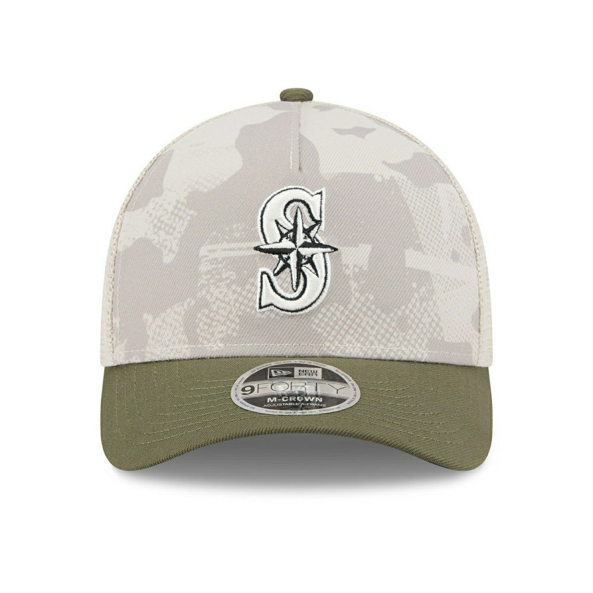 Seattle Mariners 2025 MLB Armed Forces 9FORTY M-Crown A-Frame Snapback Cap Lifestyle