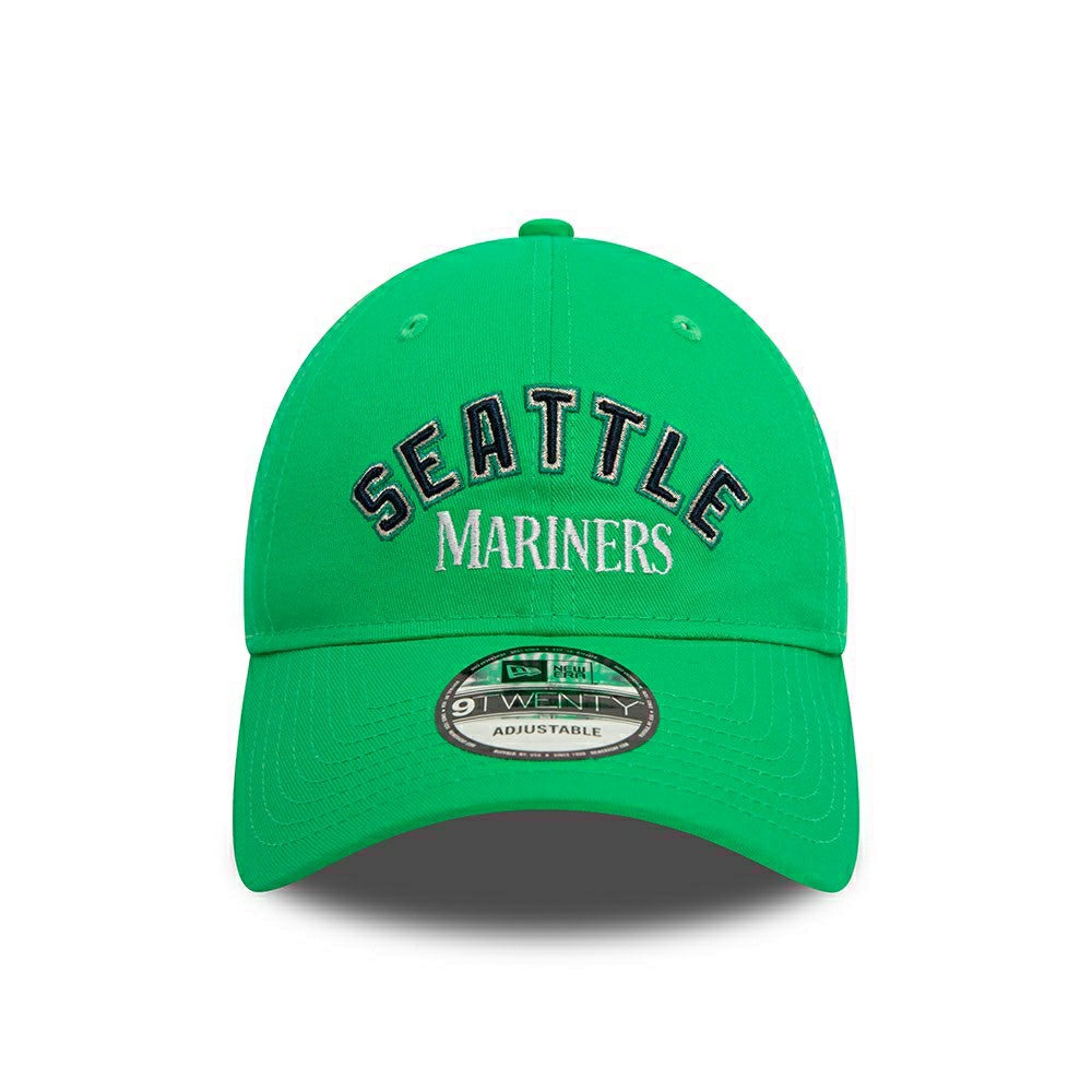 Seattle Mariners Wordmark New Era 9TWENTY Adjustable MLB Cap Green Taass US