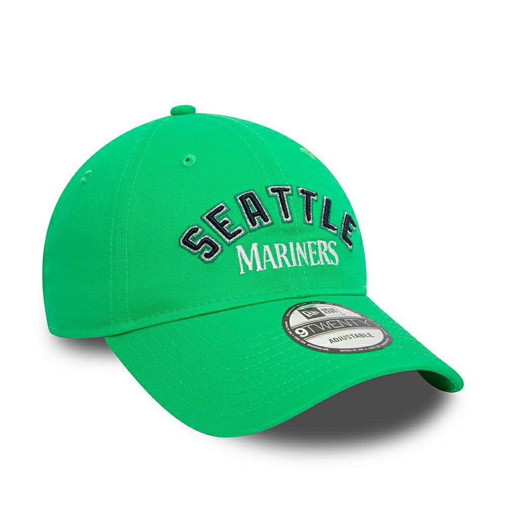 Seattle Mariners Wordmark New Era 9TWENTY Adjustable MLB Cap Green Taass US