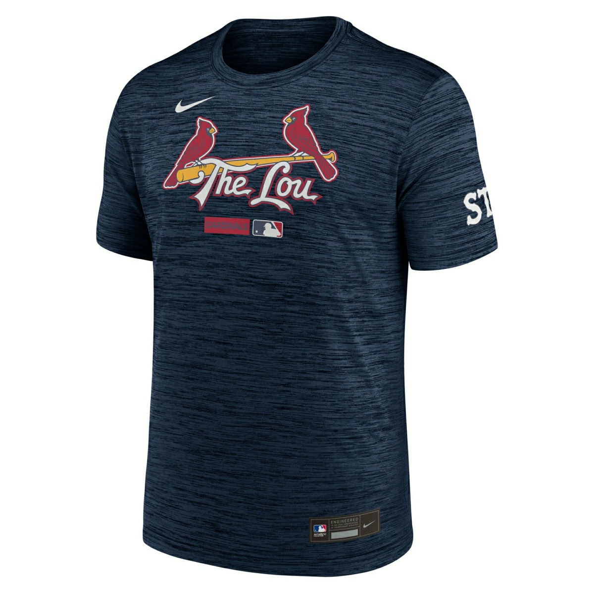 St. Louis Cardinals City Connect 2026 MLB Authentic Velocity T-Shirt Navy Lifestyle