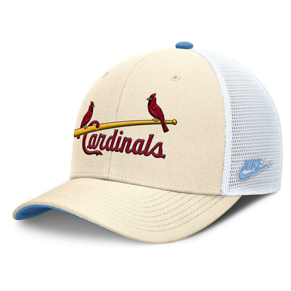 St. Louis Cardinals Cooperstown Rise Dri-FIT Trucker MLB Cap Natural Taass for sale