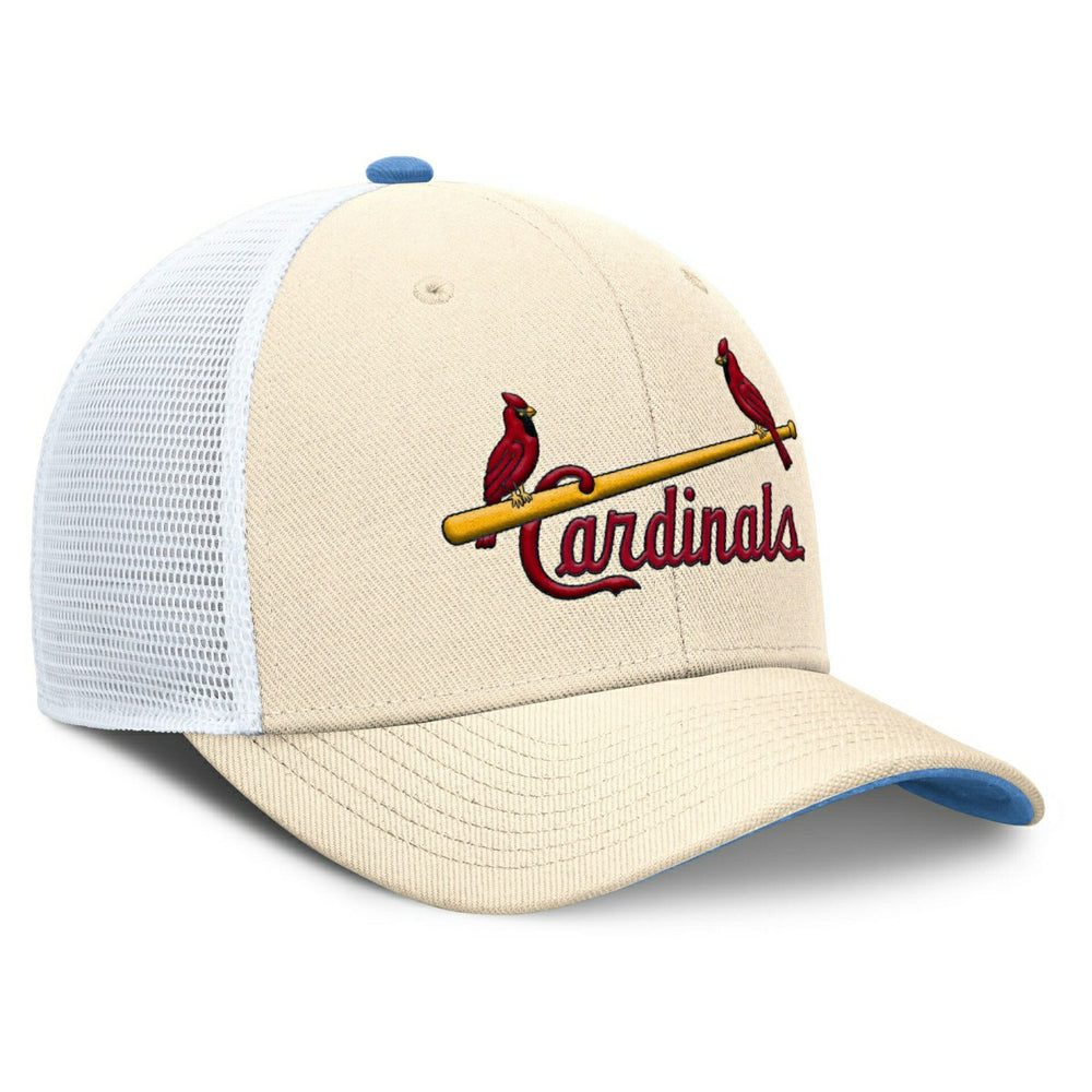St. Louis Cardinals Cooperstown Rise Dri-FIT Trucker MLB Cap Natural Taass for sale