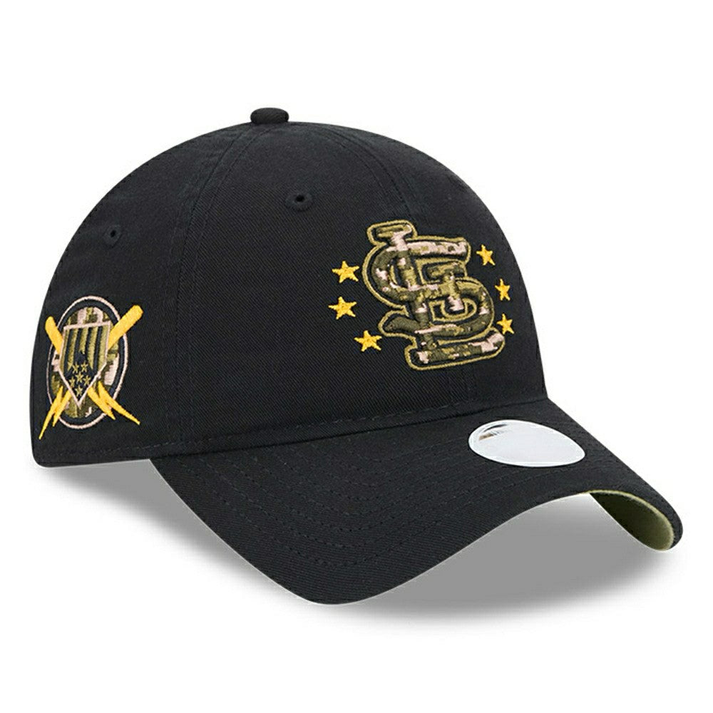 St. Louis Cardinals 2024 MLB Armed Forces New Era Women's 9TWENTY Cap Black Fashion